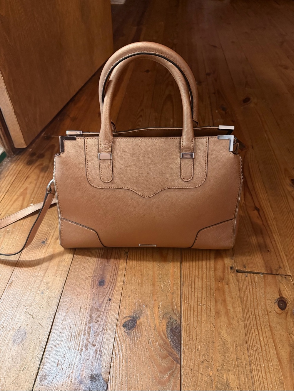 Rebecca Minkoff Tan Structured Satchel Handbag